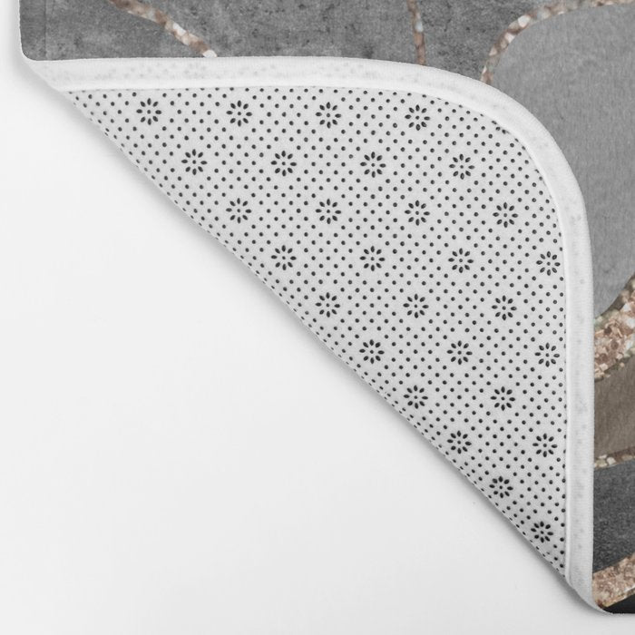 Black Brown Marble Agate Gold Glitter Glam #1 (Faux Glitter) #decor #art #society6 Bath Mat Gallery Image 2