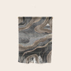 Black Brown Marble Agate Gold Glitter Glam #1 (Faux Glitter) #decor #art #society6 Wall Hanging Gallery Image 1