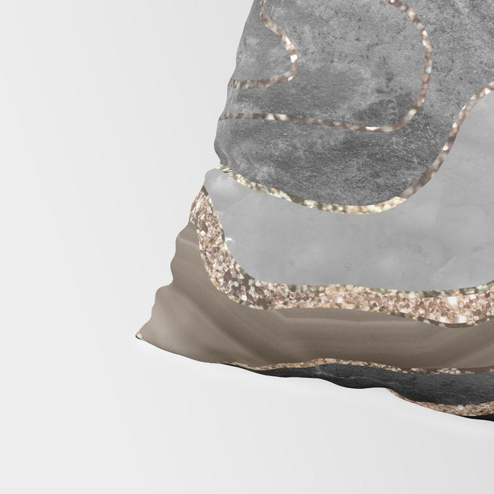 Black Brown Marble Agate Gold Glitter Glam #1 (Faux Glitter) #decor #art #society6 Pillow Sham Gallery Image 4