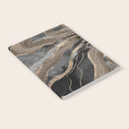 Black Brown Marble Agate Gold Glitter Glam #1 (Faux Glitter) #decor #art #society6 Notebook Gallery Image 2