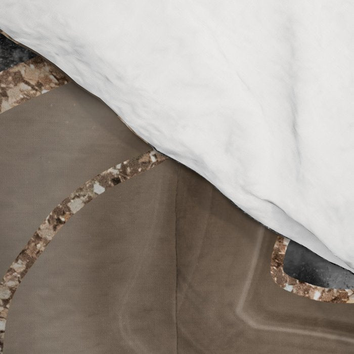 Black Brown Marble Agate Gold Glitter Glam #1 (Faux Glitter) #decor #art #society6 Comforter Gallery Image 4
