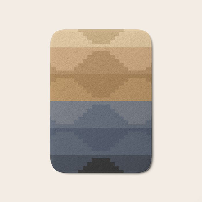 Geometric Aztec Pyramid Pattern X Bath Mat Gallery Image 1