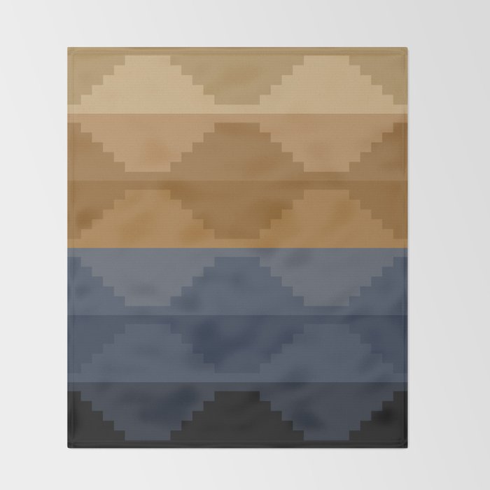 Geometric Aztec Pyramid Pattern X Throw Blanket Gallery Image 2