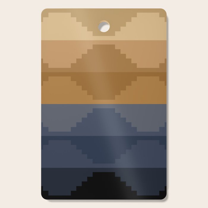 Geometric Aztec Pyramid Pattern X Cutting Board Gallery Image 1