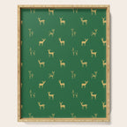 Christmas reindeer animal art pattern Serving Tray Gallery Image 1