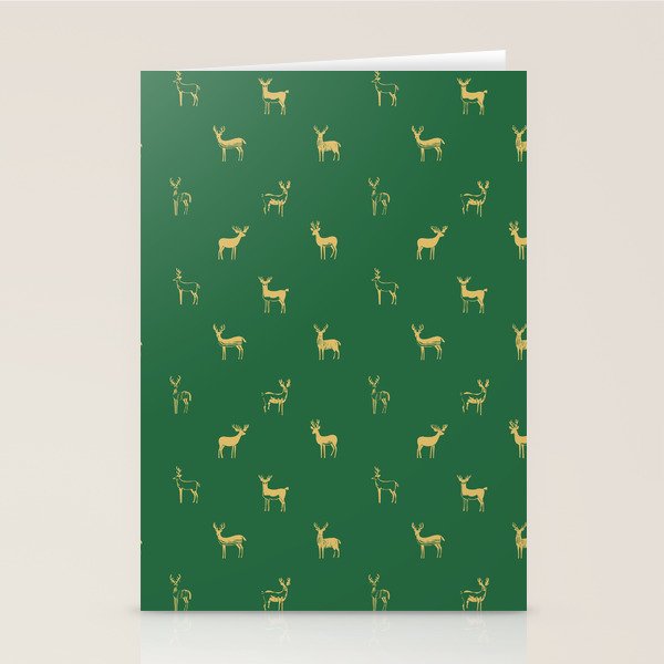 Christmas reindeer animal art pattern Stationery Card Gallery Image 1