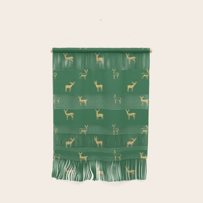 Christmas reindeer animal art pattern Wall Hanging Gallery Image 1