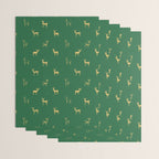 Christmas reindeer animal art pattern Wrapping Paper Gallery Image 3