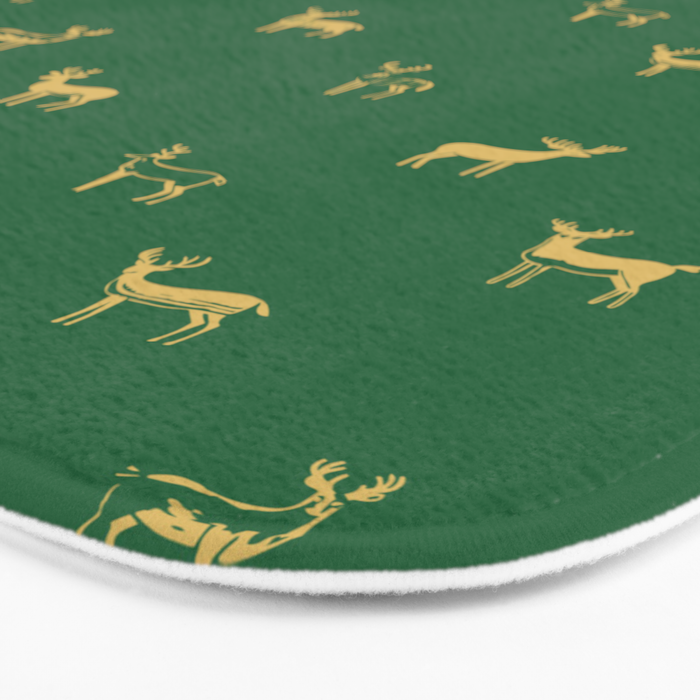 Christmas reindeer animal art pattern Bath Mat Gallery Image 3