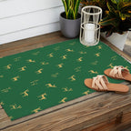 Christmas reindeer animal art pattern Outdoor Rug Gallery Image 2