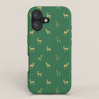 Christmas reindeer animal art pattern iPhone Case Gallery Image 1