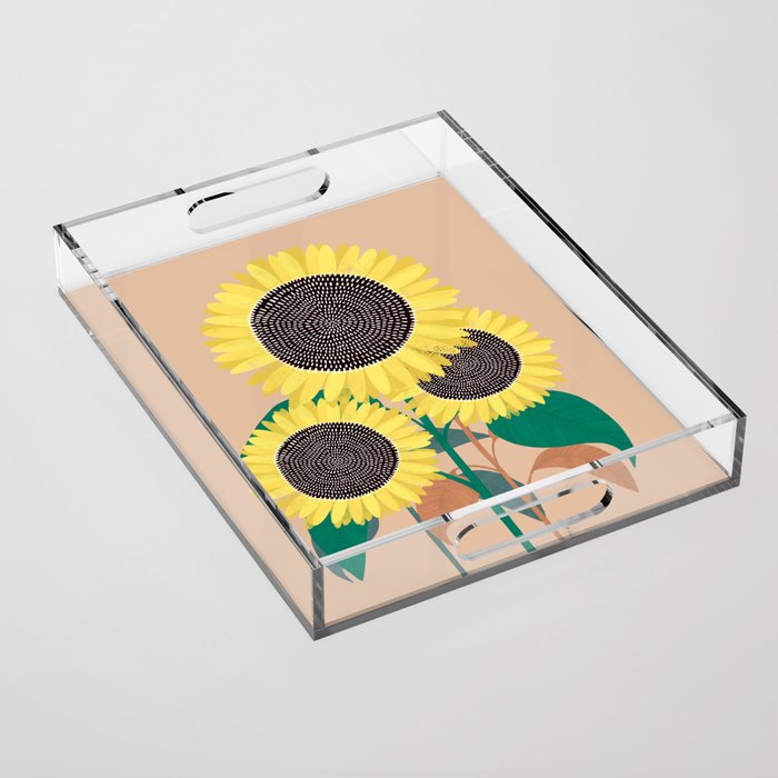 Sunflowers Acrylic Tray Gallery Image 1