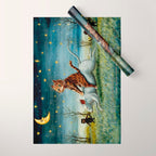'If Only Big Things Were Little, and Little Things Were Big' by Louis Wain Wrapping Paper Gallery Image 1