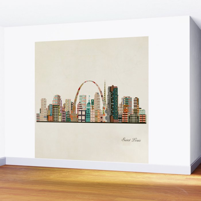 saint louis skyline Wall Mural Gallery Image 2