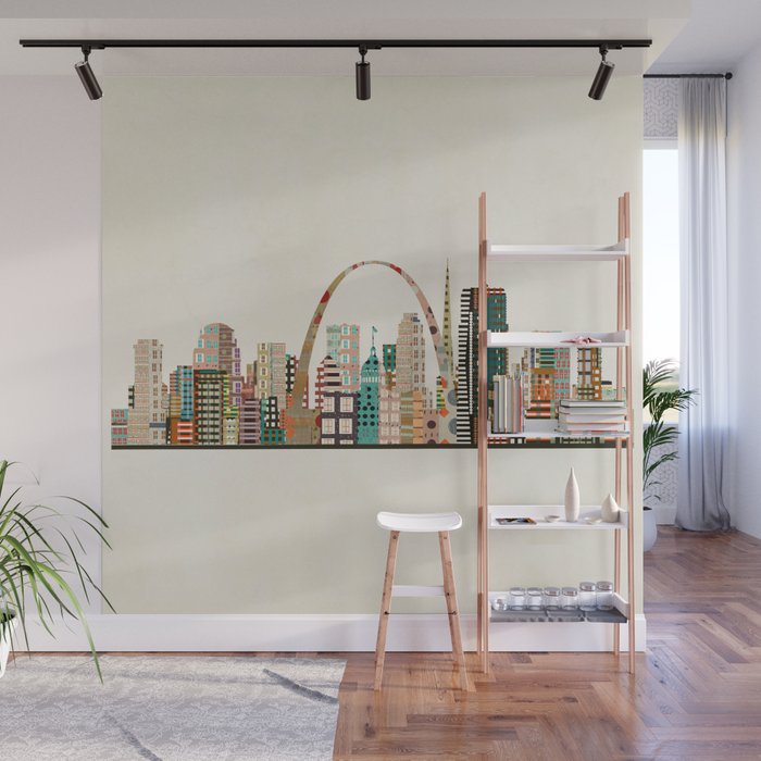 saint louis skyline Wall Mural Gallery Image 1
