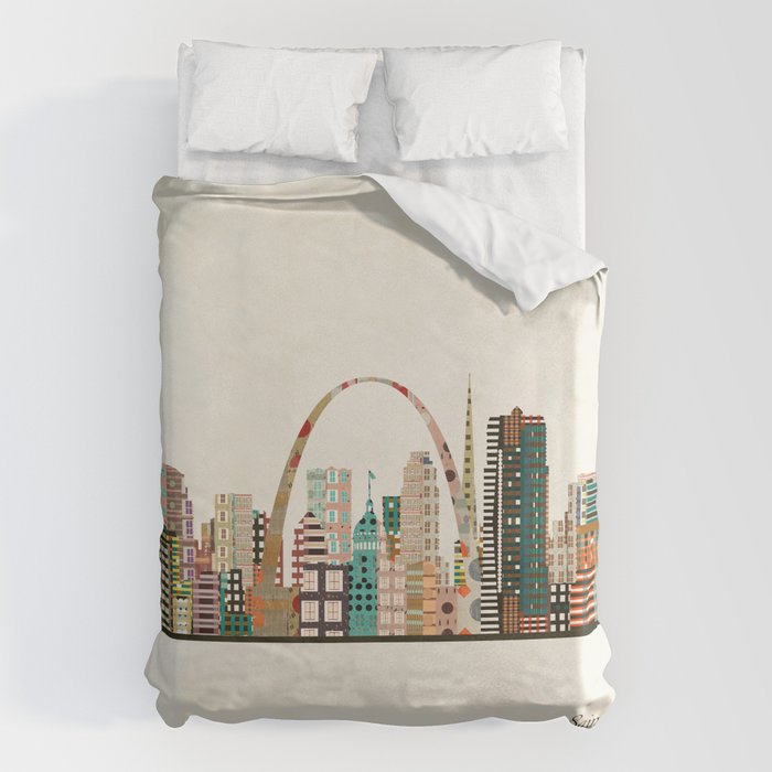saint louis skyline Duvet Cover Gallery Image 6