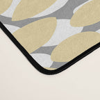 Modern Flowers Print, Yellow, White and Charcoal Grey Desk Mat Gallery Image 4