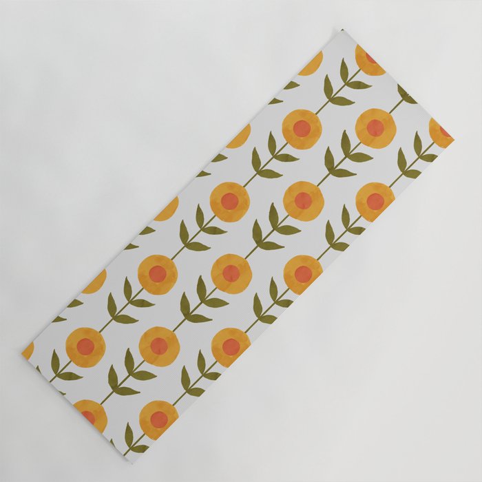 Fresh Yellow Spring Flowers Yoga Mat Gallery Image 1