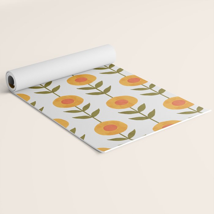 Fresh Yellow Spring Flowers Yoga Mat Gallery Image 2