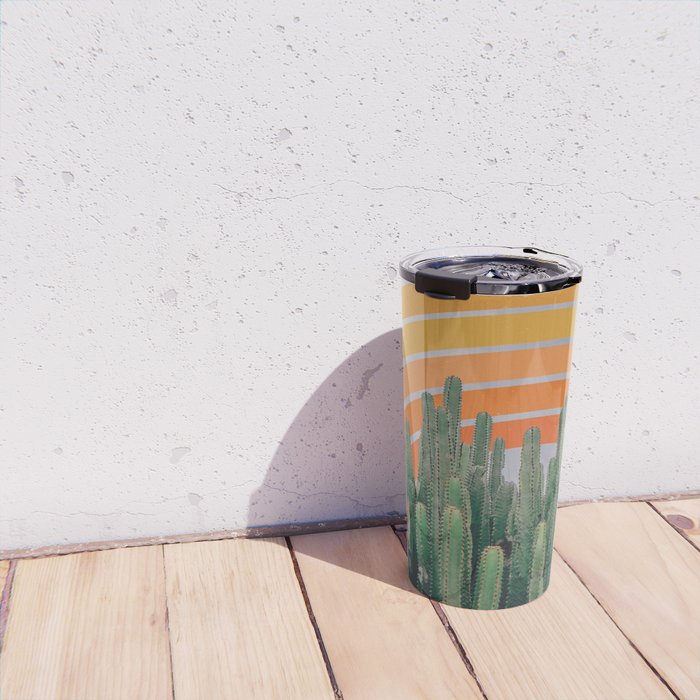 Cactus and Rainbow #1 Travel Mug Gallery Image 4