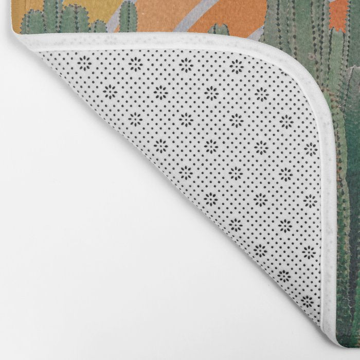 Cactus and Rainbow #1 Bath Mat Gallery Image 2