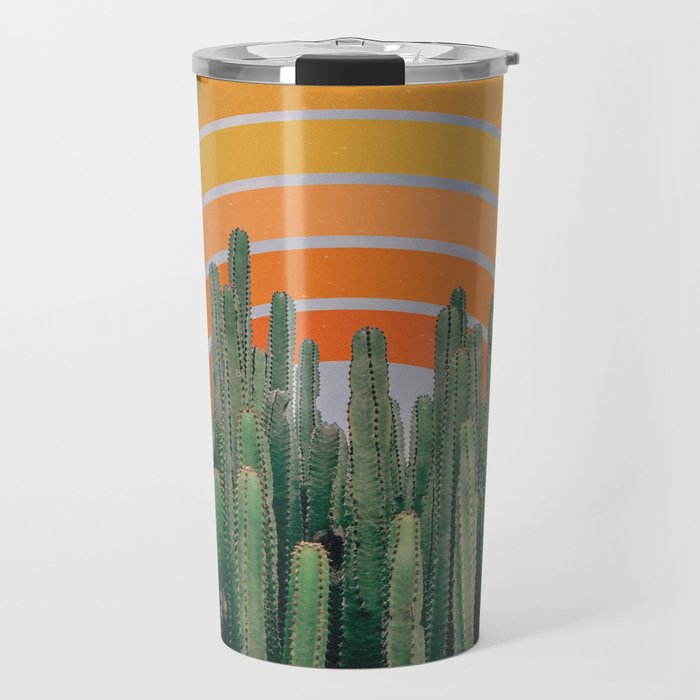 Cactus and Rainbow #1 Travel Mug Gallery Image 1