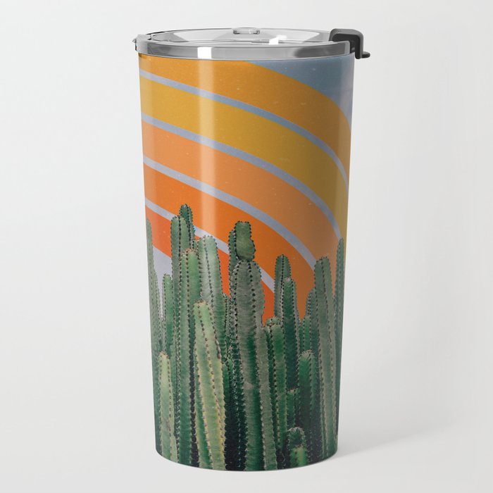 Cactus and Rainbow #1 Travel Mug Gallery Image 2