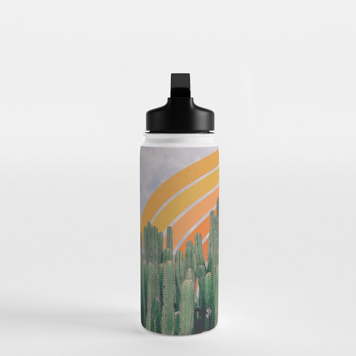 Cactus and Rainbow #1 Water Bottle Gallery Image 3