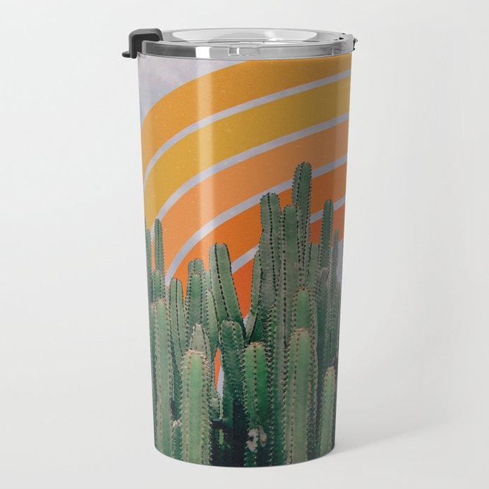 Cactus and Rainbow #1 Travel Mug Gallery Image 3