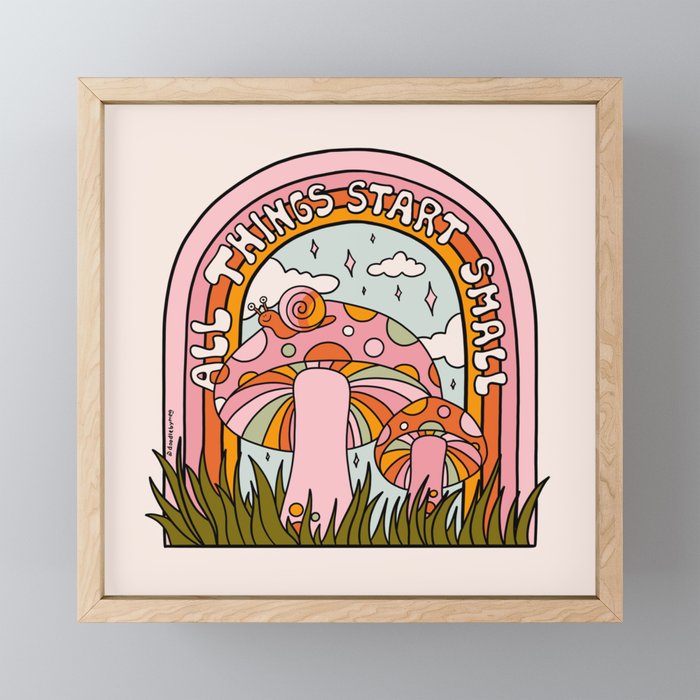 All Things Start Small Mini Art Print Gallery Image 1