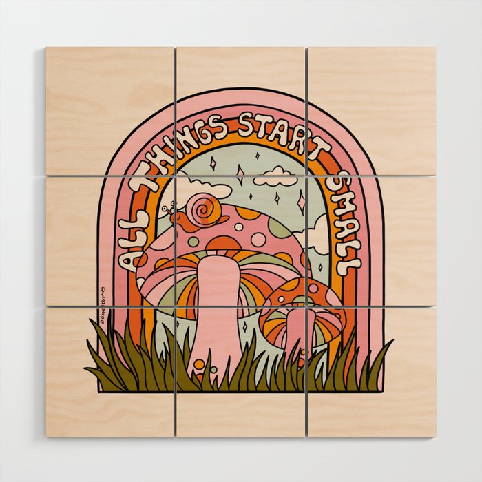 All Things Start Small Wood Wall Art Gallery Image 1