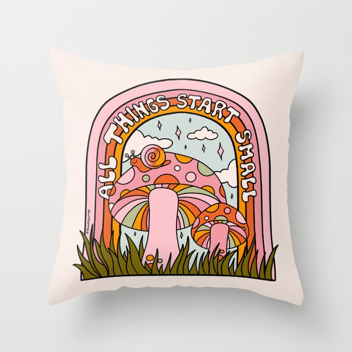 All Things Start Small Throw Pillow Gallery Image 6