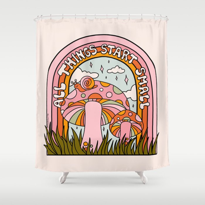 All Things Start Small Shower Curtain Gallery Image 1