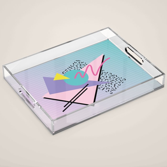 Memphis pattern 44 - 80s / 90s Retro Acrylic Tray Gallery Image 1
