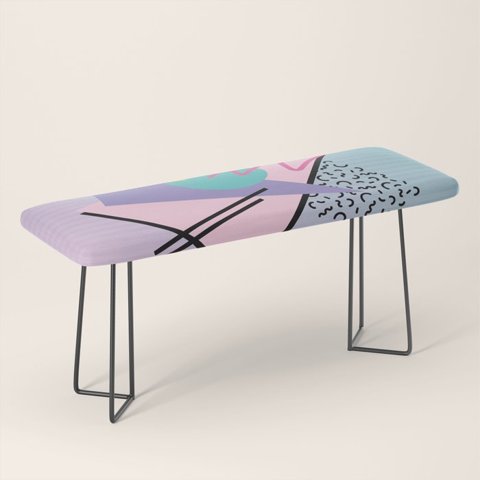 Memphis pattern 44 - 80s / 90s Retro Bench Gallery Image 1