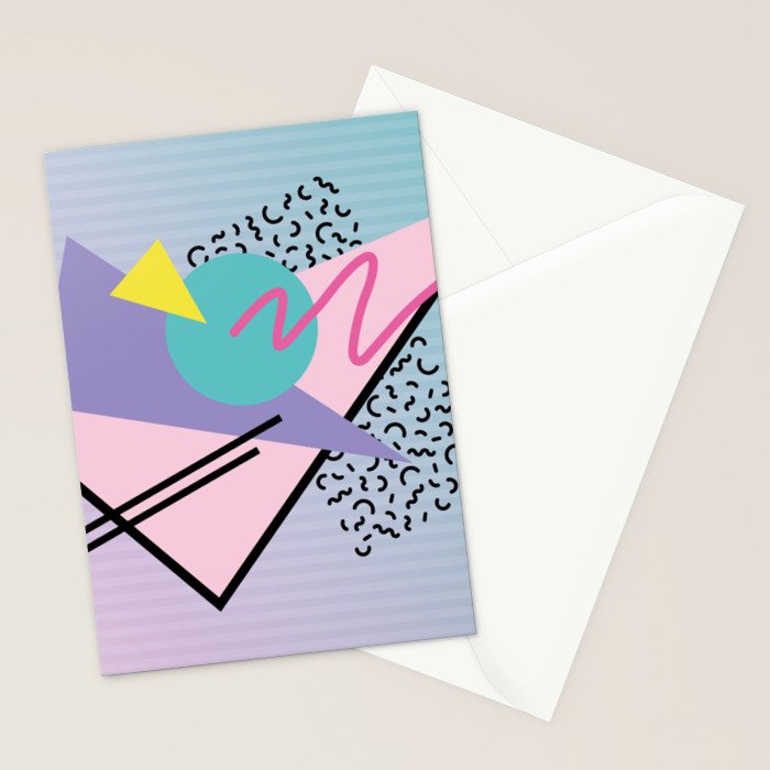 Memphis pattern 44 - 80s / 90s Retro Stationery Card Gallery Image 2