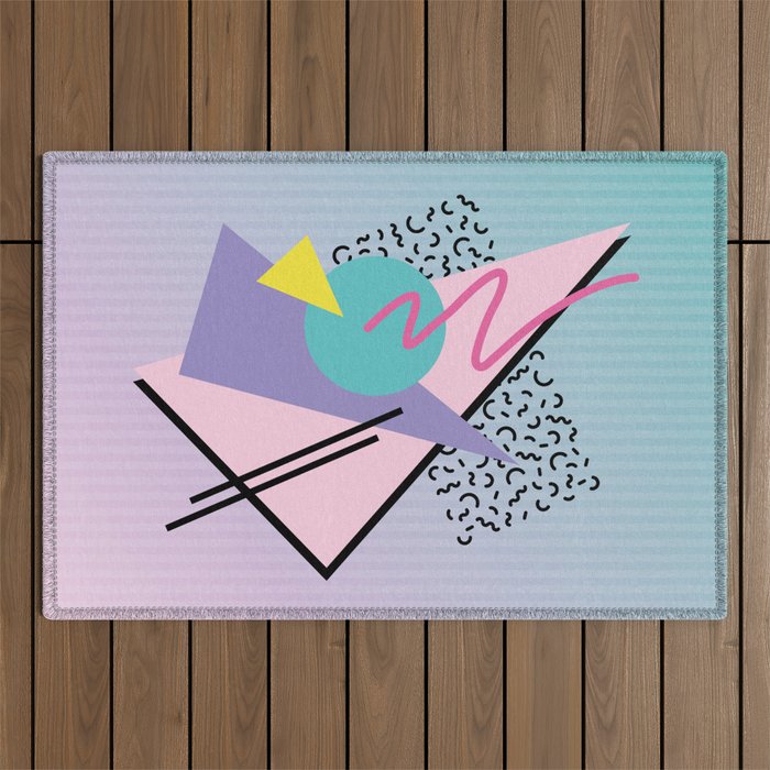 Memphis pattern 44 - 80s / 90s Retro Outdoor Rug Gallery Image 1