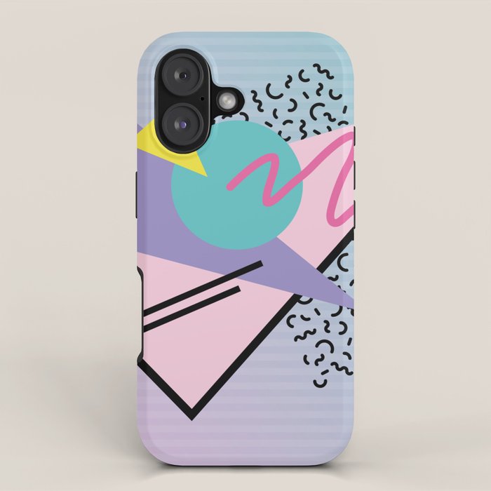 Memphis pattern 44 - 80s / 90s Retro iPhone Case Gallery Image 1