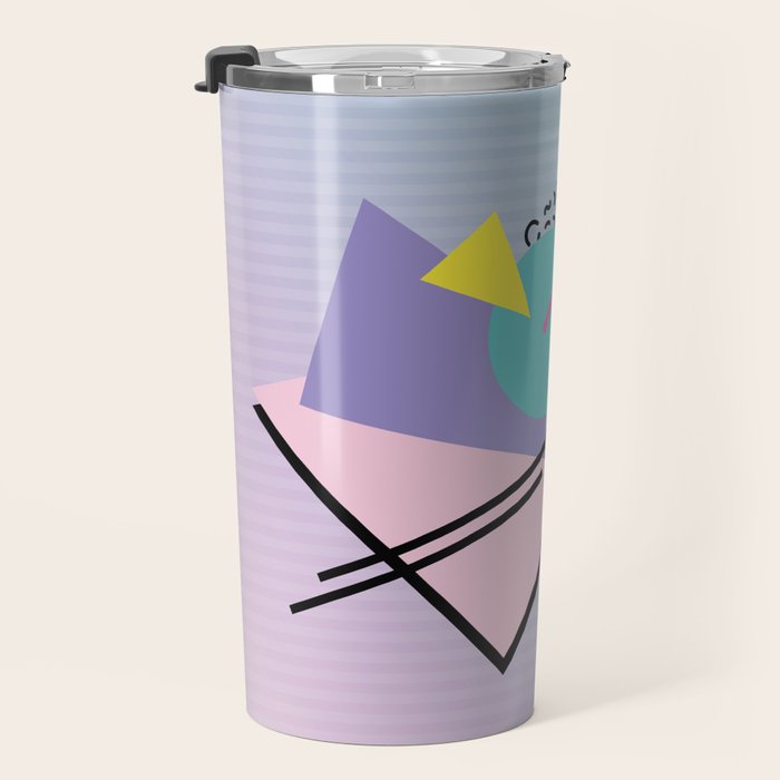 Memphis pattern 44 - 80s / 90s Retro Travel Mug Gallery Image 3