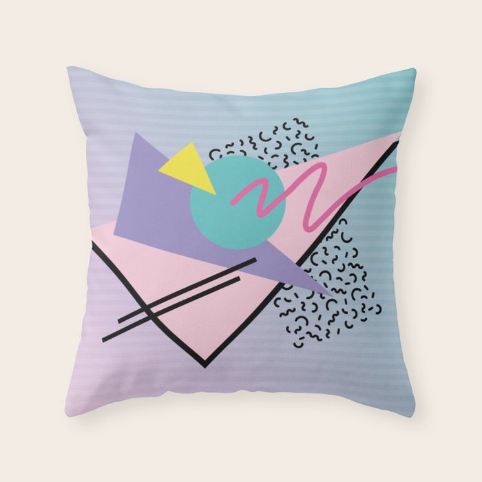 Memphis pattern 44 - 80s / 90s Retro Throw Pillow Gallery Image 6