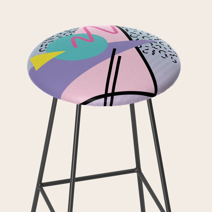 Memphis pattern 44 - 80s / 90s Retro Stool Gallery Image 2