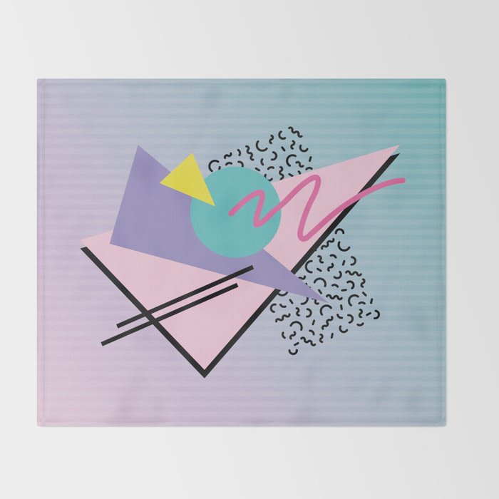 Memphis pattern 44 - 80s / 90s Retro Throw Blanket Gallery Image 2
