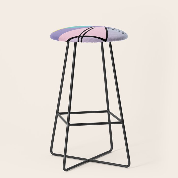 Memphis pattern 44 - 80s / 90s Retro Stool Gallery Image 1
