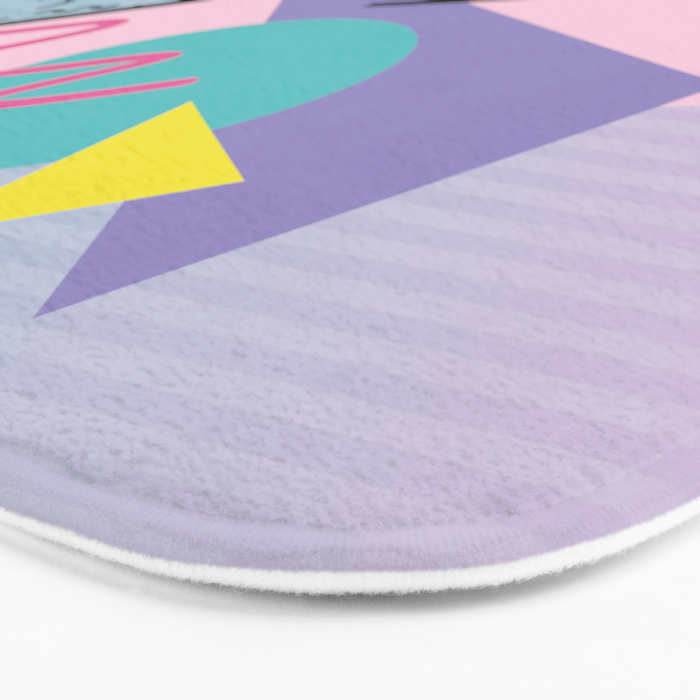 Memphis pattern 44 - 80s / 90s Retro Bath Mat Gallery Image 3