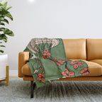 Floral Jellyfishes 2 Throw Blanket Gallery Image 1