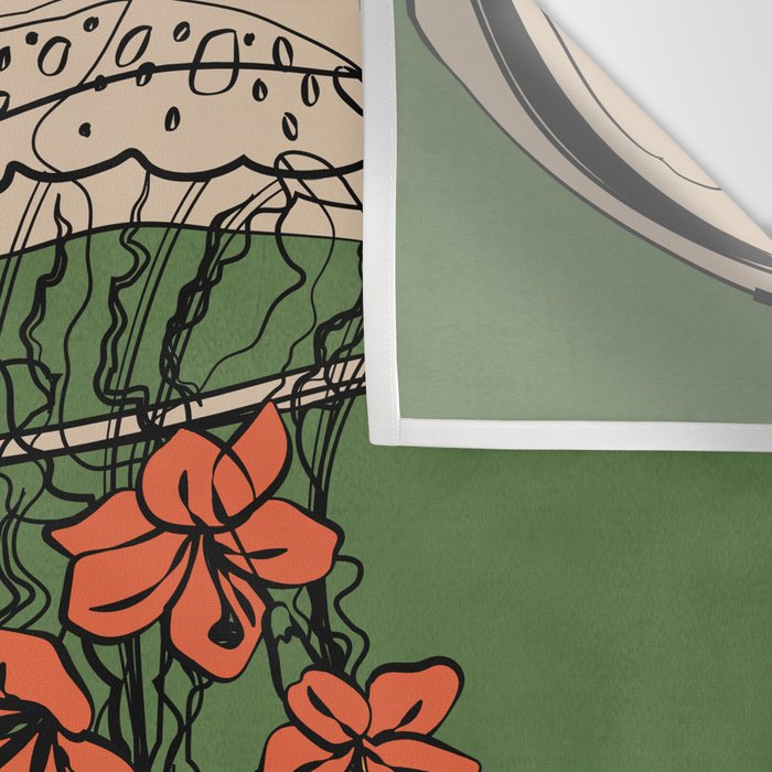 Floral Jellyfishes 2 Wall Tapestry Gallery Image 3