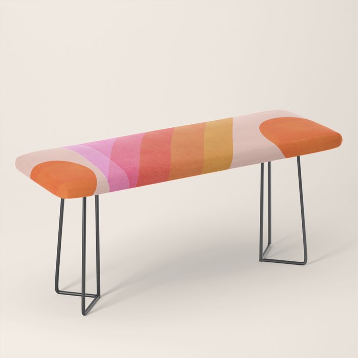 Abstraction_SUNSET_OCEAN_COLOR_POP_ART_Minimalism_009D Bench Gallery Image 1