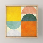 Geometric Abstract Mid Century Modern 4 Mini Art Print Gallery Image 1