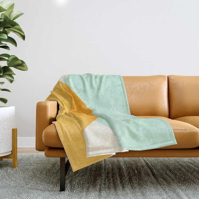 Spring Eclipse Abstract Shapes Series Throw Blanket Gallery Image 1
