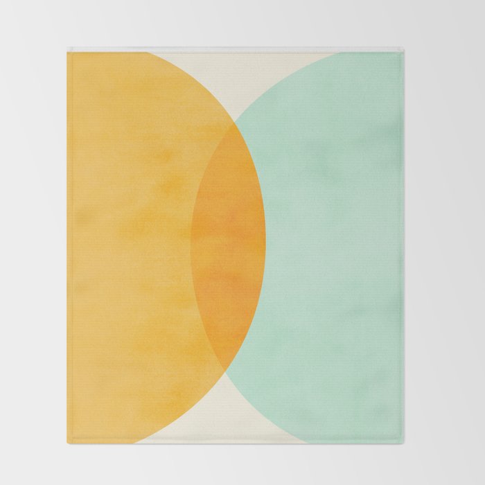 Spring Eclipse Abstract Shapes Series Throw Blanket Gallery Image 2